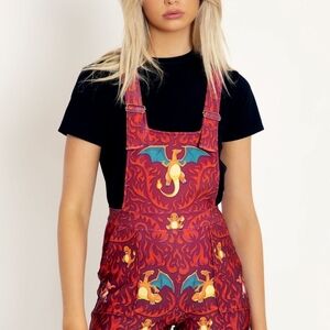 Blackmilk Pokemon Charmander Overall Shorts